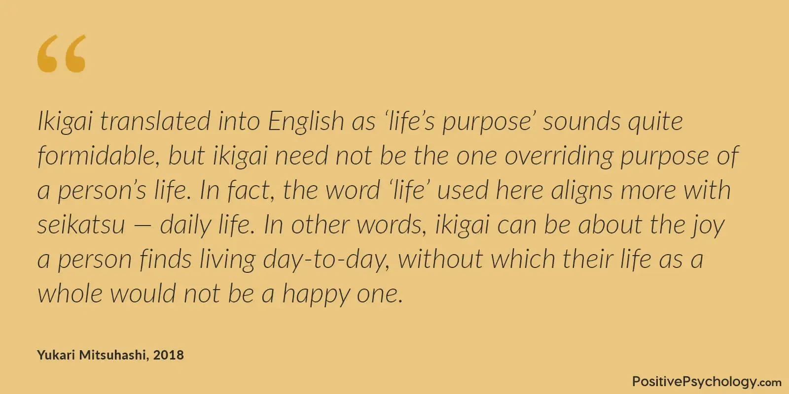 Ikigai translated