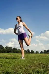 woman stretching