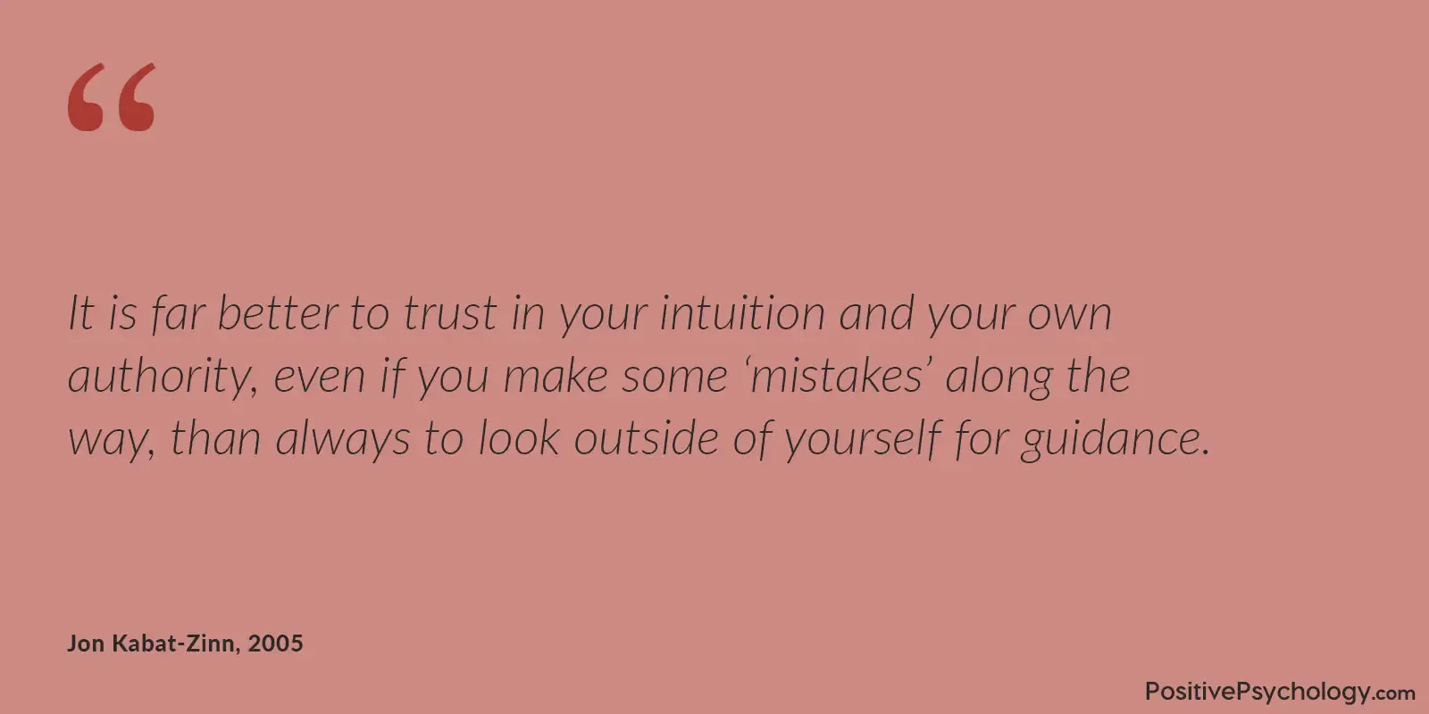 Trust your intuition