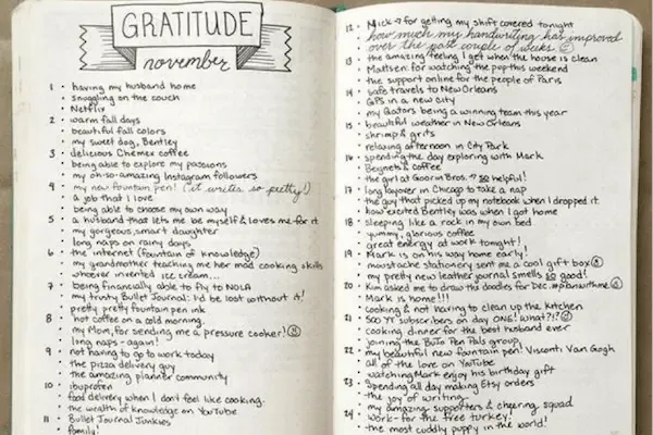 gratitude journal 