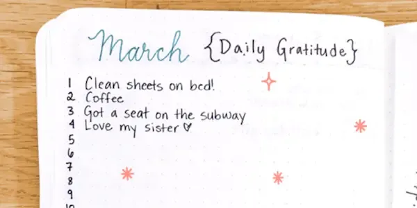 gratitude journal